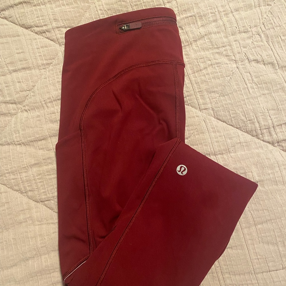 Lululemon fast and free red leggings. Size 4. Too small for me